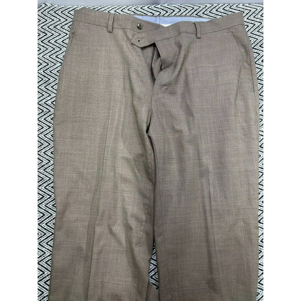 Jos A. Bank 1905 Collection Mens Wool Dress Pants Brown Size 36x29 Flat Front - Picture 5 of 6